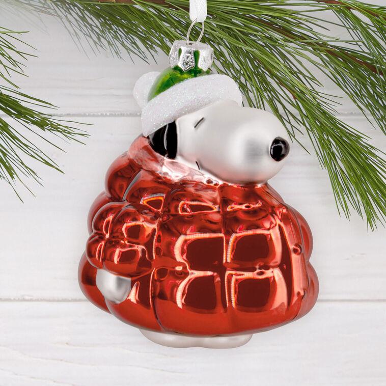 Hallmark Peanuts® Snoopy In Puffer Coat Glass Hallmark Ornament