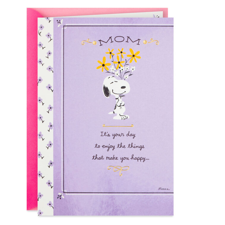 hallmark Peanuts® Snoopy It's Your Day Birthday Card for Mom
