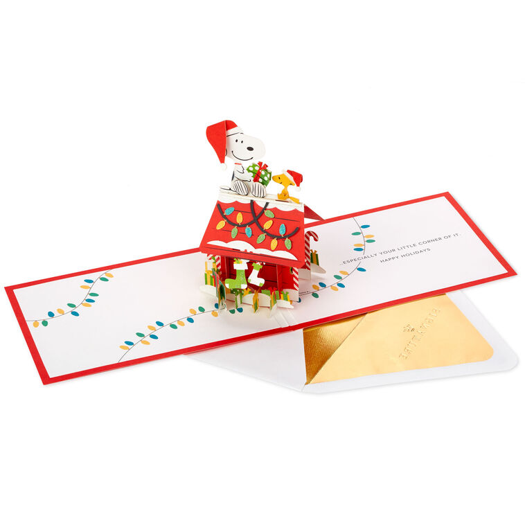 Hallmark Peanuts® Snoopy Joy To The World 3D Pop-Up Christmas Card