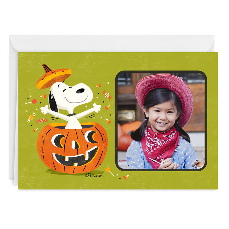 hallmark Peanuts® Snoopy Pumpkin Custom Halloween Card