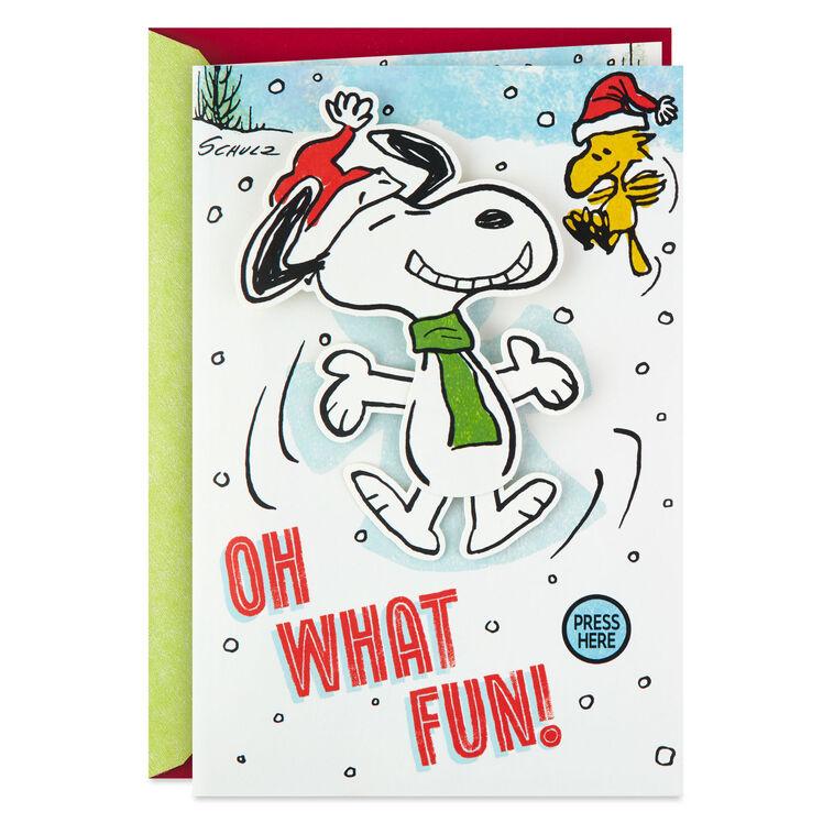 hallmark Peanuts® Snoopy Snow Angel Musical Christmas Card With Motion