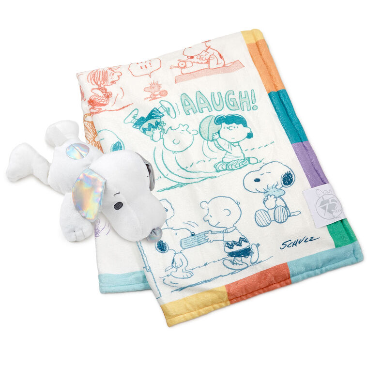 hallmark Peanuts® Snoopy Snuggles 75th Anniversary Gift Set
