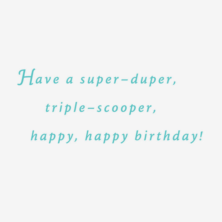 Hallmark Peanuts® Snoopy Super-Duper Triple-Scooper Birthday Card