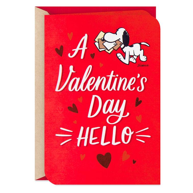 hallmark Peanuts® Snoopy Sweet Hello Valentine's Day Card