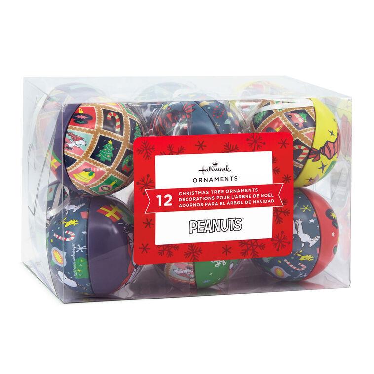 Hallmark Peanuts® Tin Ball Hallmark Ornaments Set Of 12