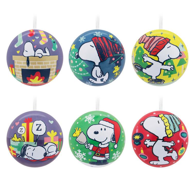 hallmark Peanuts® Tin Ball Hallmark Ornaments Set of 12
