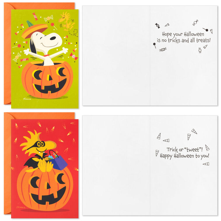 Hallmark Peanuts® Tricks And Treats Assorted Halloween Cards Pack Of 24