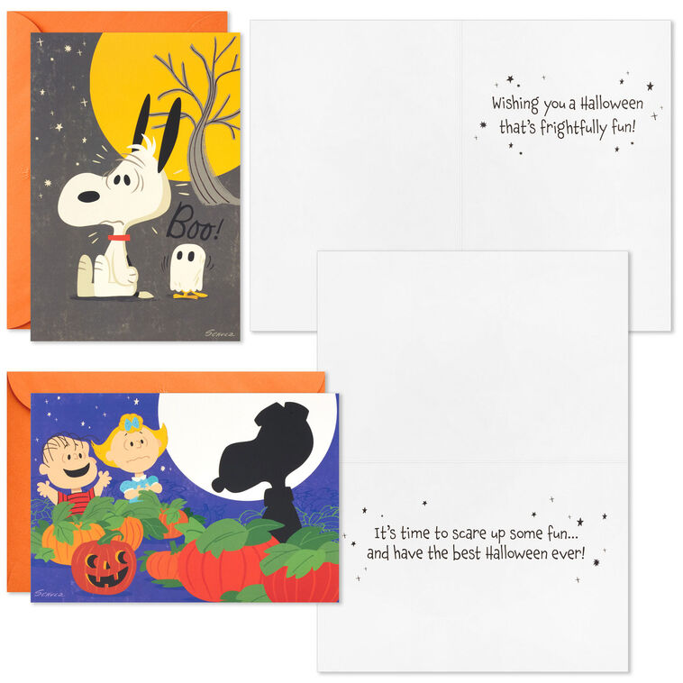 Hallmark Peanuts® Tricks And Treats Assorted Halloween Cards Pack Of 24