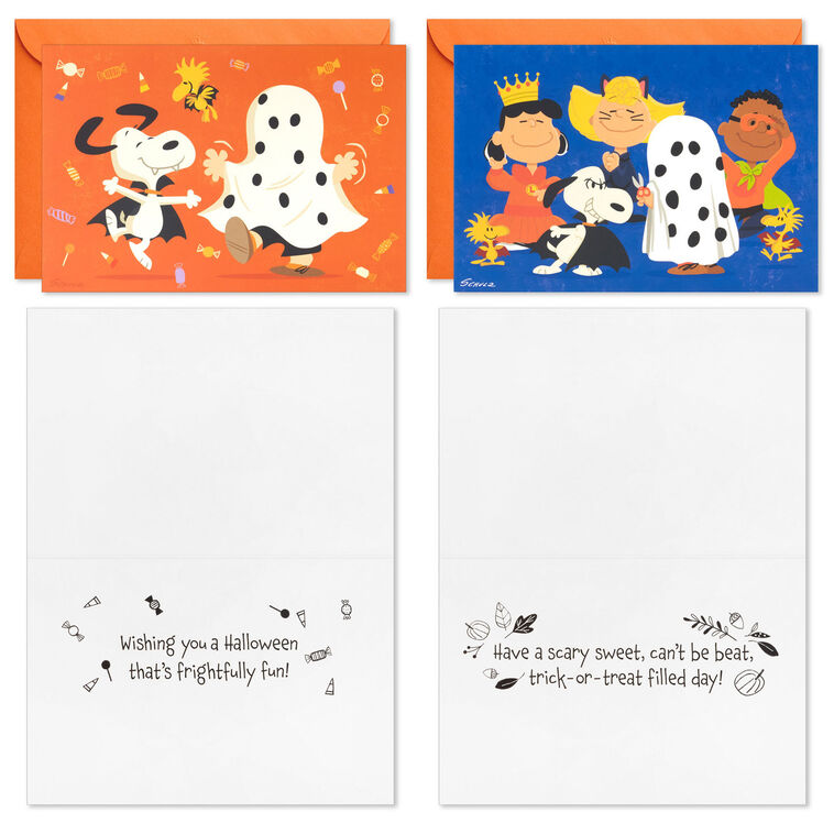 Hallmark Peanuts® Tricks And Treats Assorted Halloween Cards Pack Of 24