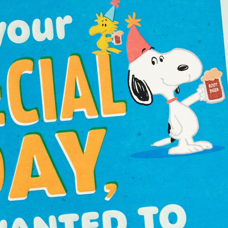 Hallmark Peanuts Snoopy And Woodstock Burpday Banner Funny Birthday Card