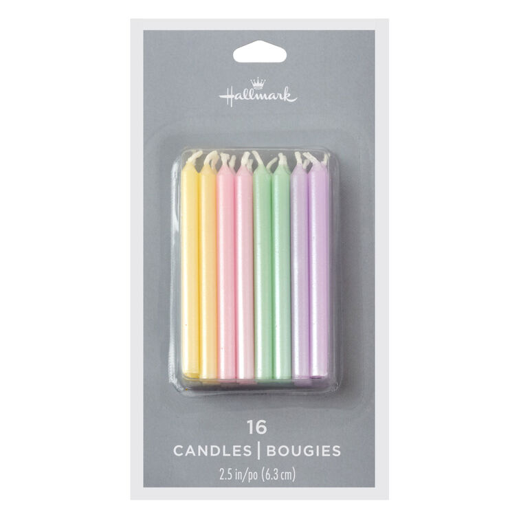 Hallmark Pearlized Pastel Birthday Candles Set Of 16