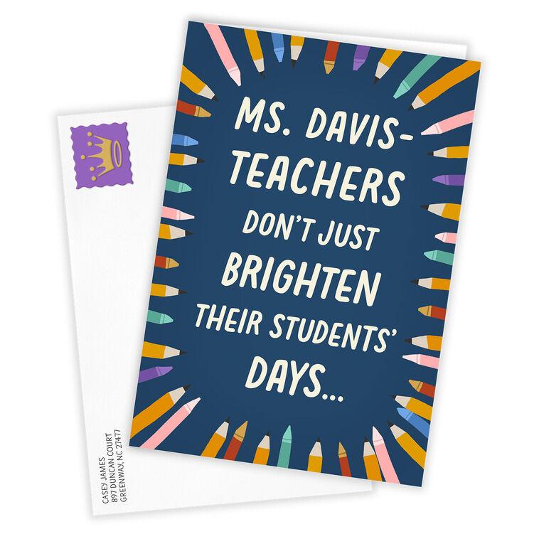 Hallmark Pencils Custom Thank-You Card From Student