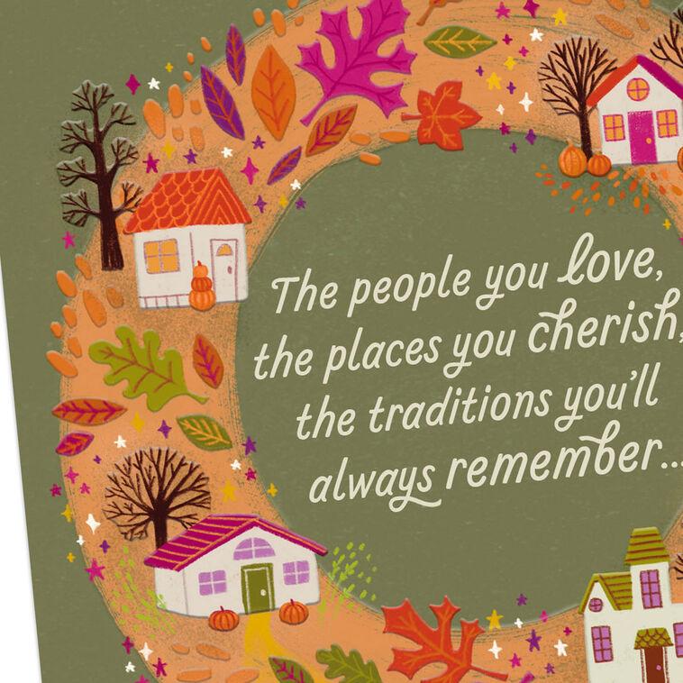 Hallmark People Places And Traditions You Love Thanksgiving Card