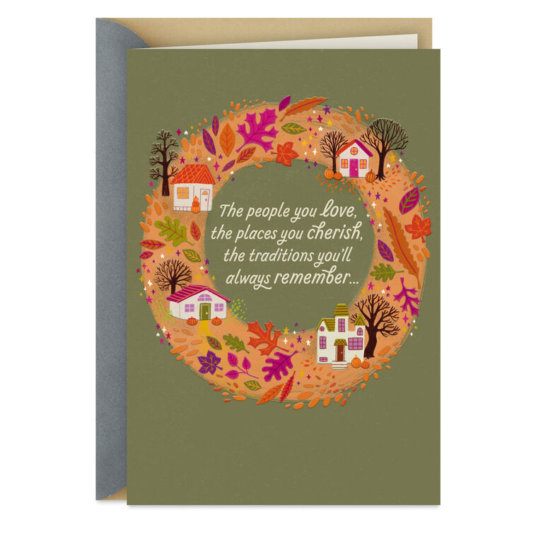hallmark People Places and Traditions You Love Thanksgiving Card