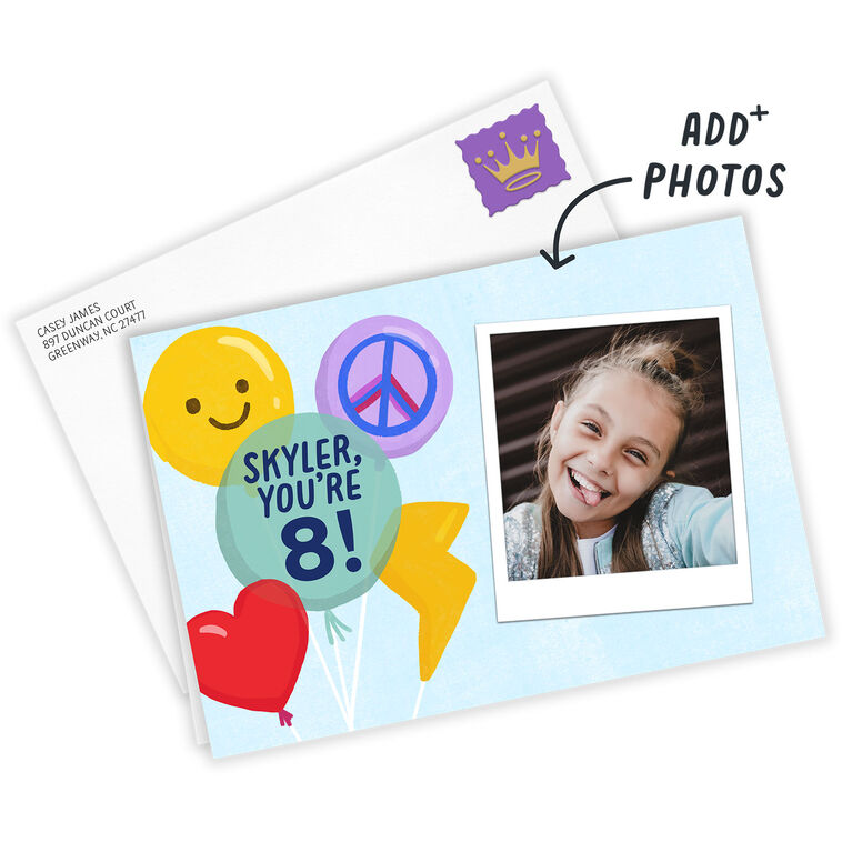 Hallmark Personalized Balloons Celebration Photo Card