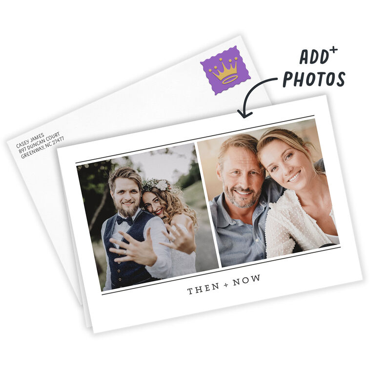 Hallmark Personalized Black Lines On White Photo Card