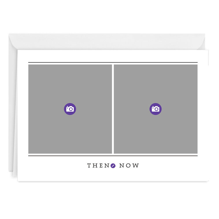 Hallmark Personalized Black Lines On White Photo Card