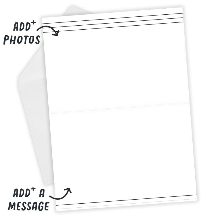 Hallmark Personalized Black Lines On White Photo Card