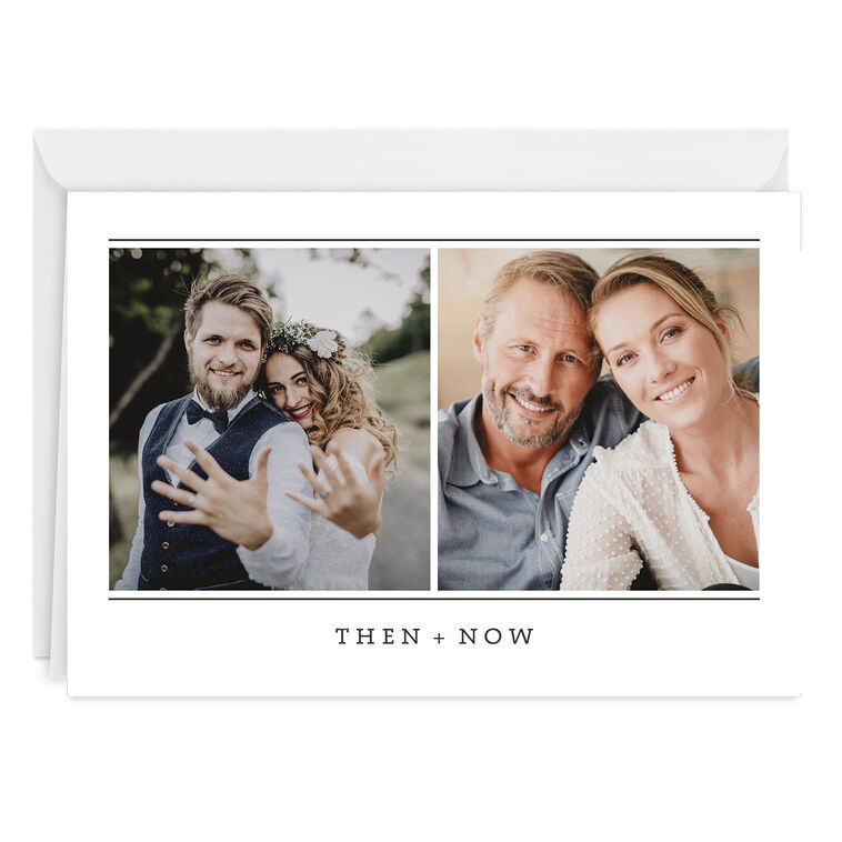 hallmark Personalized Black Lines on White Photo Card