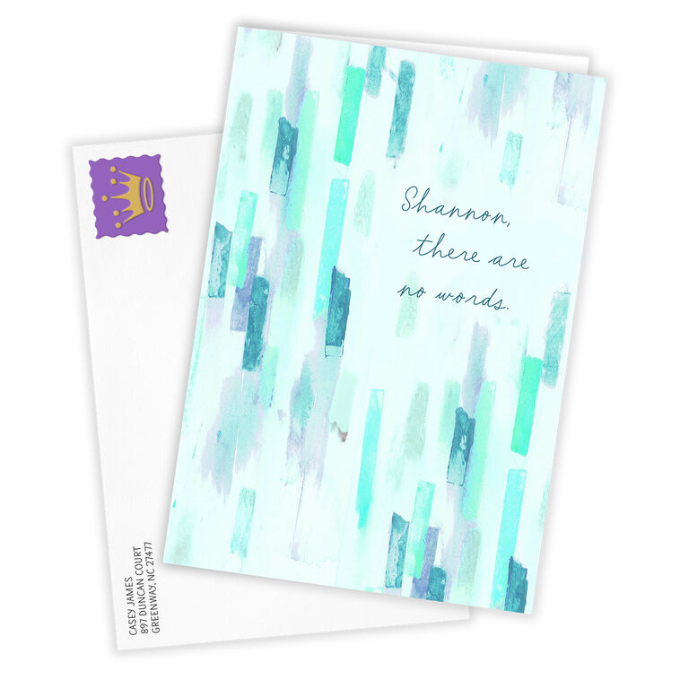 Hallmark Personalized Blue And Purple Watercolor Design Card