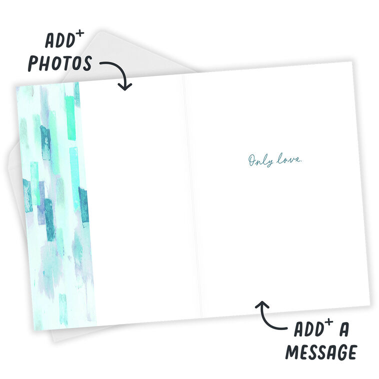 Hallmark Personalized Blue And Purple Watercolor Design Card