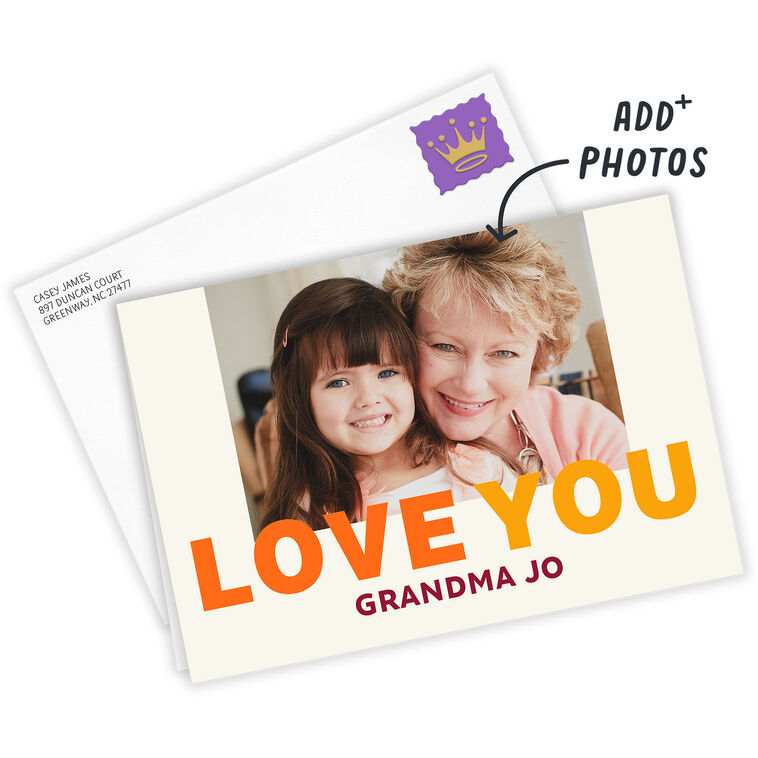 Hallmark Personalized Bold And Bright Love You Photo Card