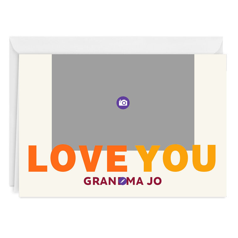 Hallmark Personalized Bold And Bright Love You Photo Card