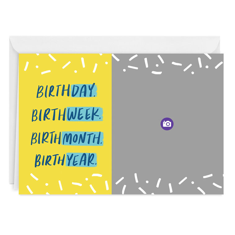 Hallmark Personalized Celebration Confetti Birthday Photo Card