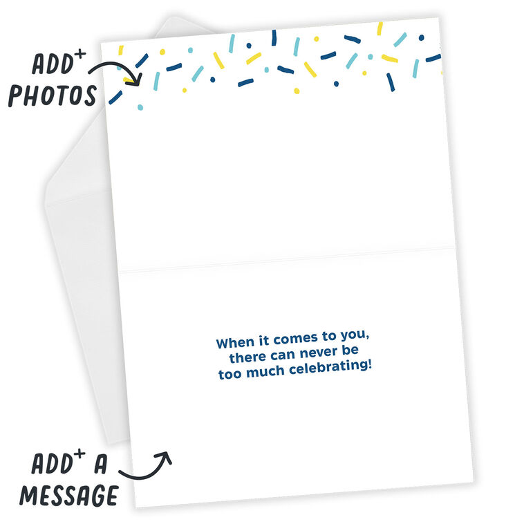 Hallmark Personalized Celebration Confetti Birthday Photo Card