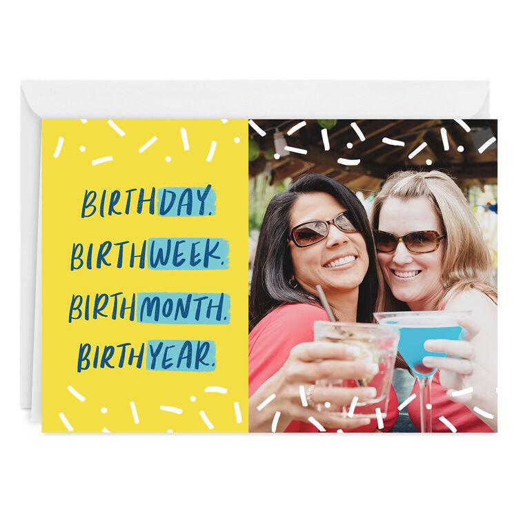 hallmark Personalized Celebration Confetti Birthday Photo Card