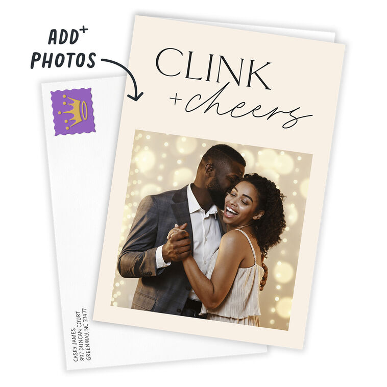 Hallmark Personalized Clink And Cheers Congratulations Photo Card