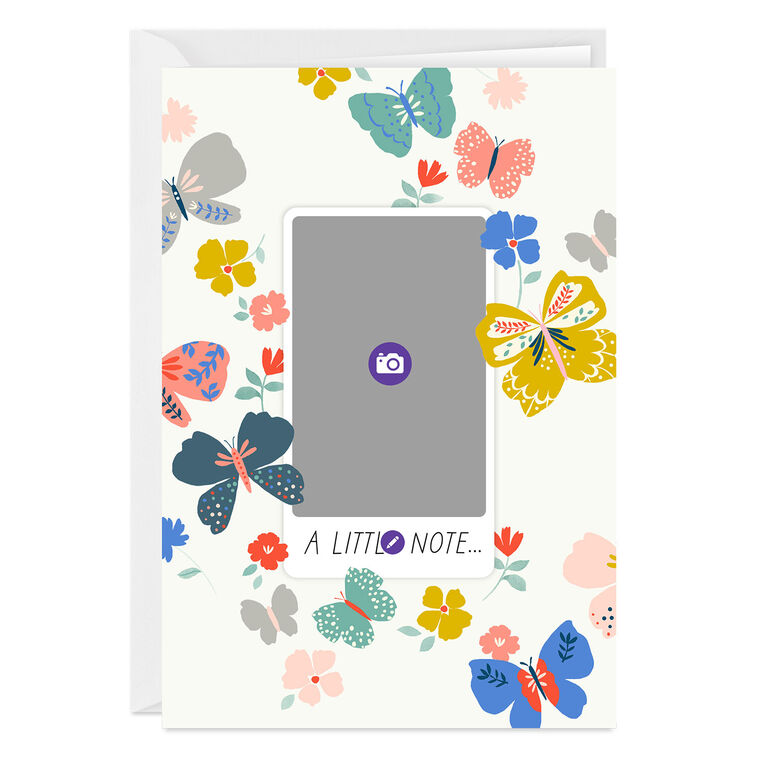 Hallmark Personalized Colorful Butterflies Photo Card