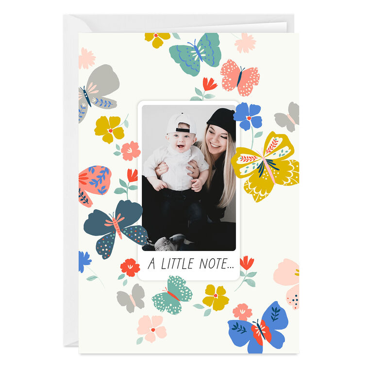 hallmark Personalized Colorful Butterflies Photo Card