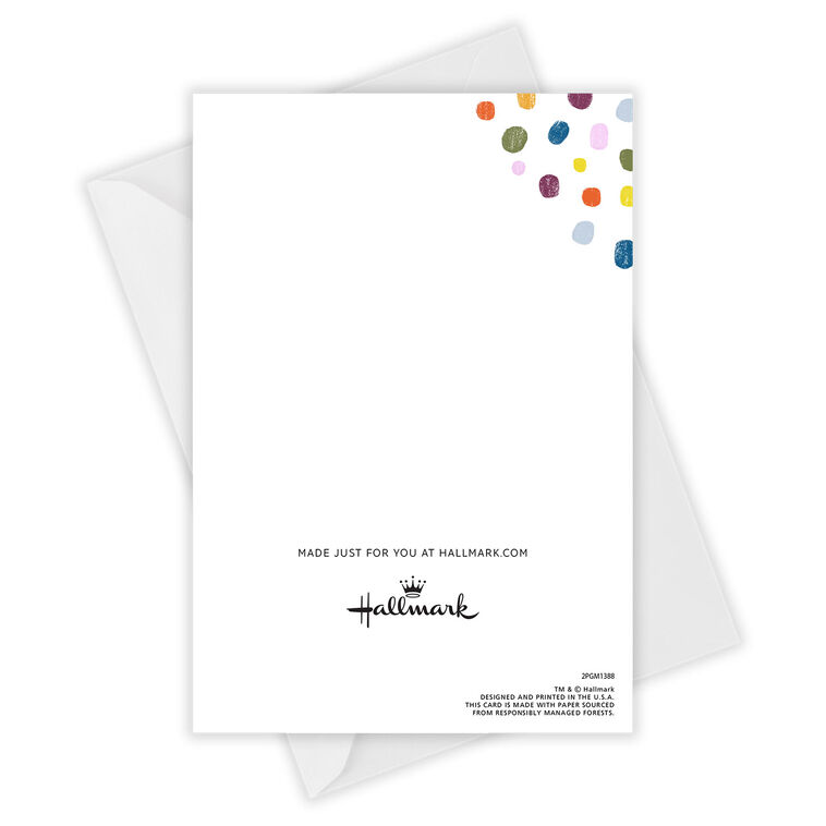 Hallmark Personalized Colorful Confetti Number Milestone Card