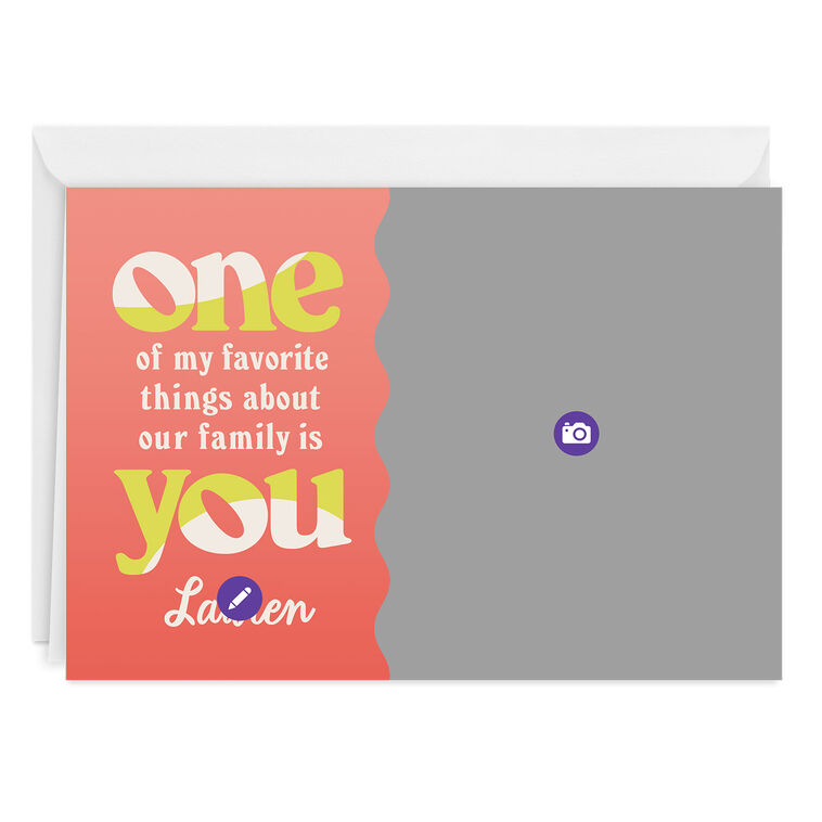 Hallmark Personalized Favorite Thing About Our Family Photo Card