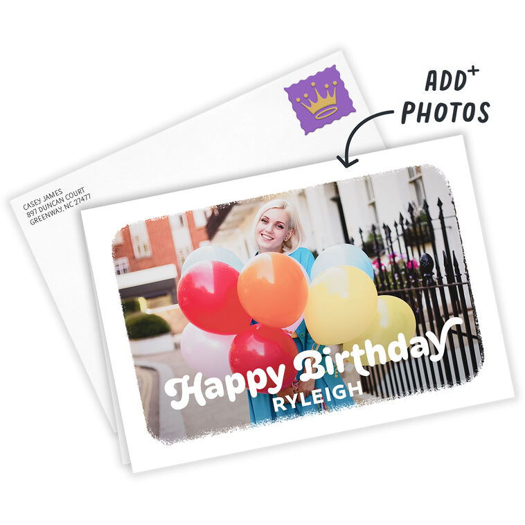 Hallmark Personalized Full Photo Birthday Photo Card 5x7 Horizontal