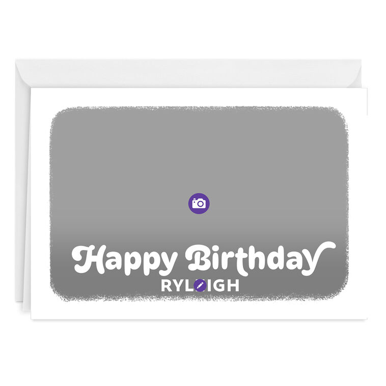 Hallmark Personalized Full Photo Birthday Photo Card 5x7 Horizontal