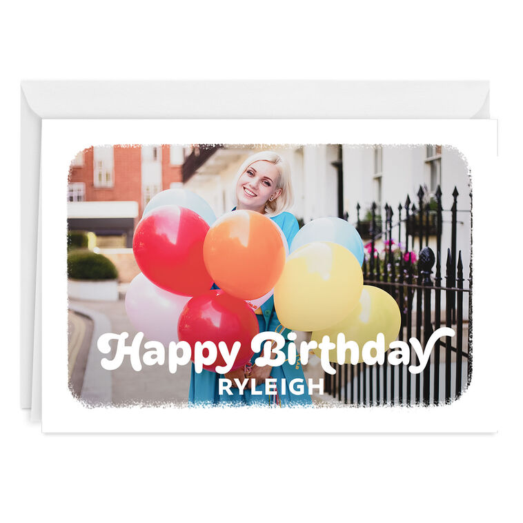 hallmark Personalized Full Photo Birthday Photo Card 5x7 Horizontal