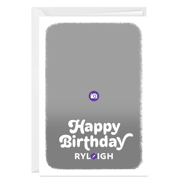 Hallmark Personalized Full Photo Birthday Photo Card 5x7 Vertical