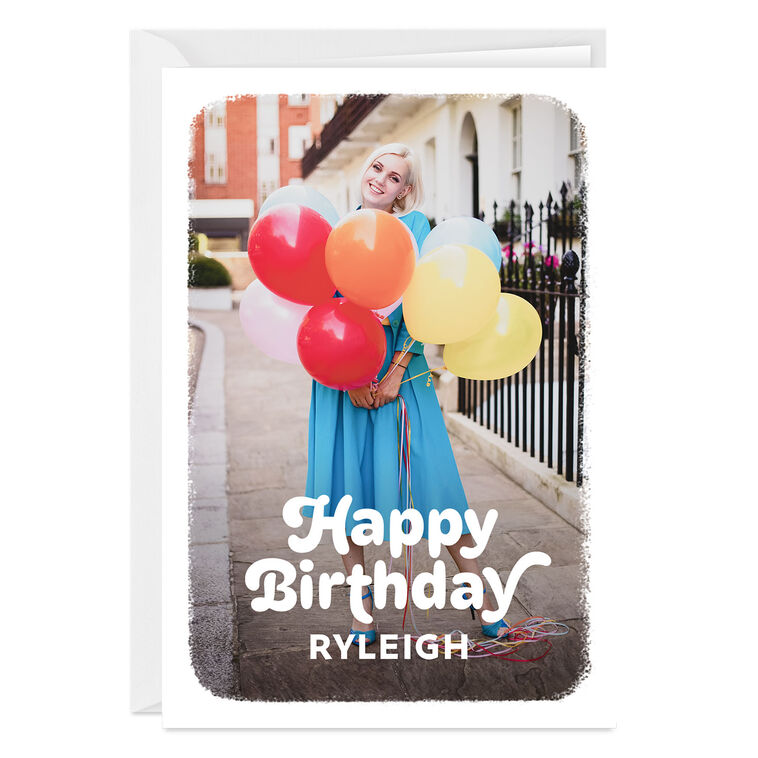 hallmark Personalized Full Photo Birthday Photo Card 5x7 Vertical