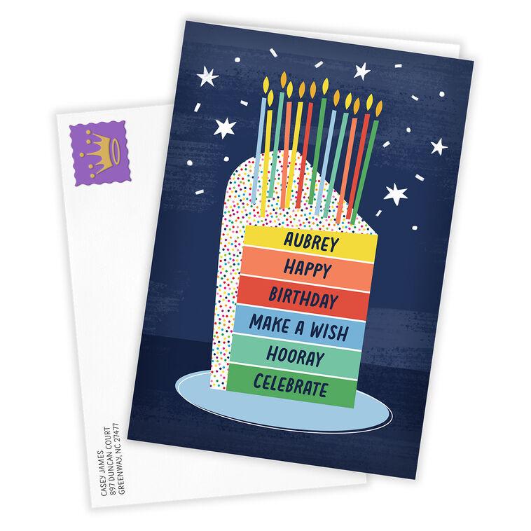 Hallmark Personalized Fun And Colorful Cake Birthday Card