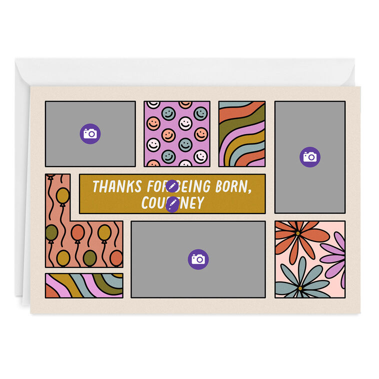 Hallmark Personalized Fun Designs Photo Collage Photo Card