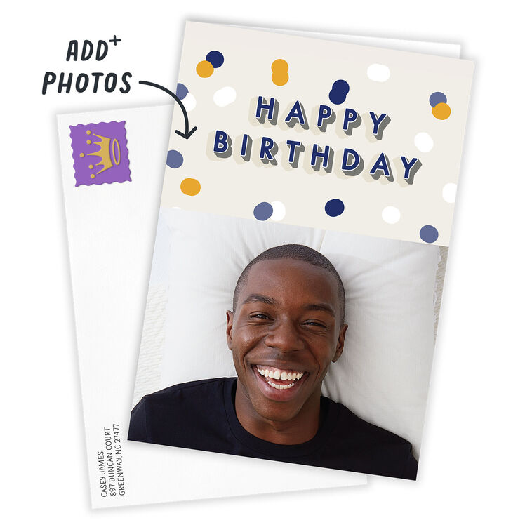 Hallmark Personalized Happy Birthday Confetti Photo Card