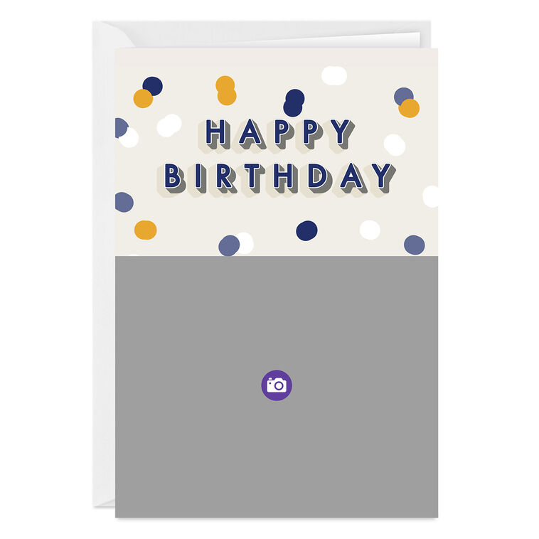 Hallmark Personalized Happy Birthday Confetti Photo Card