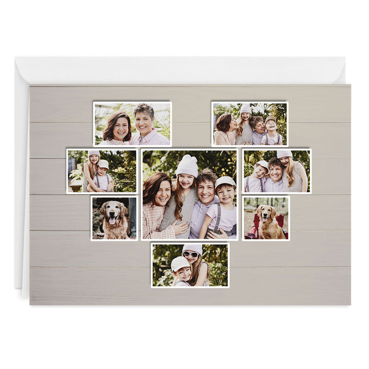 hallmark Personalized Heart-Shaped Photo Collage Photo Card