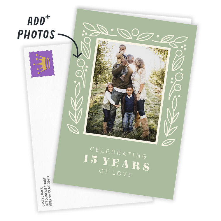 Hallmark Personalized Leaves And Berries Celebration Photo Card