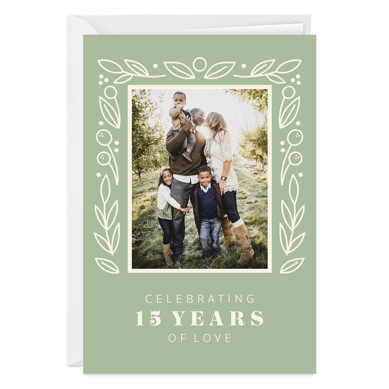 hallmark Personalized Leaves and Berries Celebration Photo Card