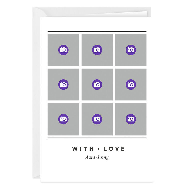 Hallmark Personalized Lines On White Photo Collage Photo Card