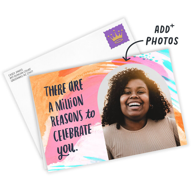 Hallmark Personalized Million Reasons Birthday Photo Card