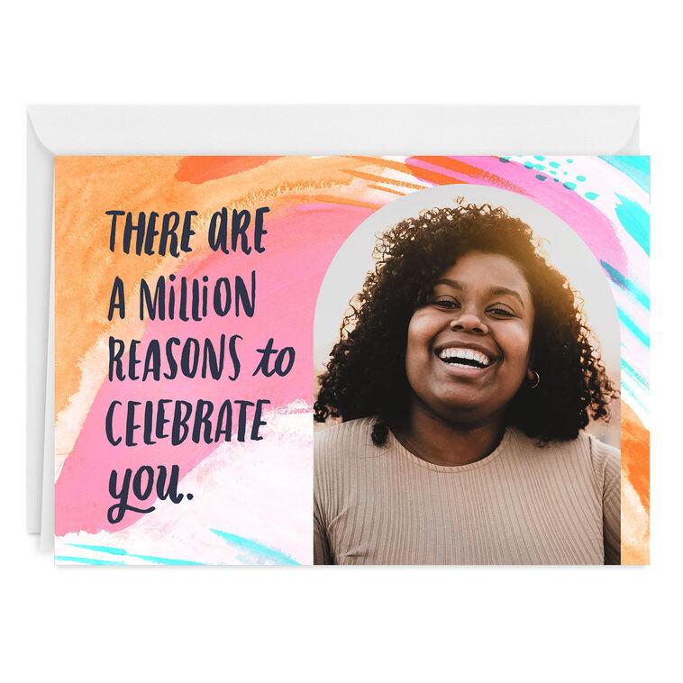 hallmark Personalized Million Reasons Birthday Photo Card